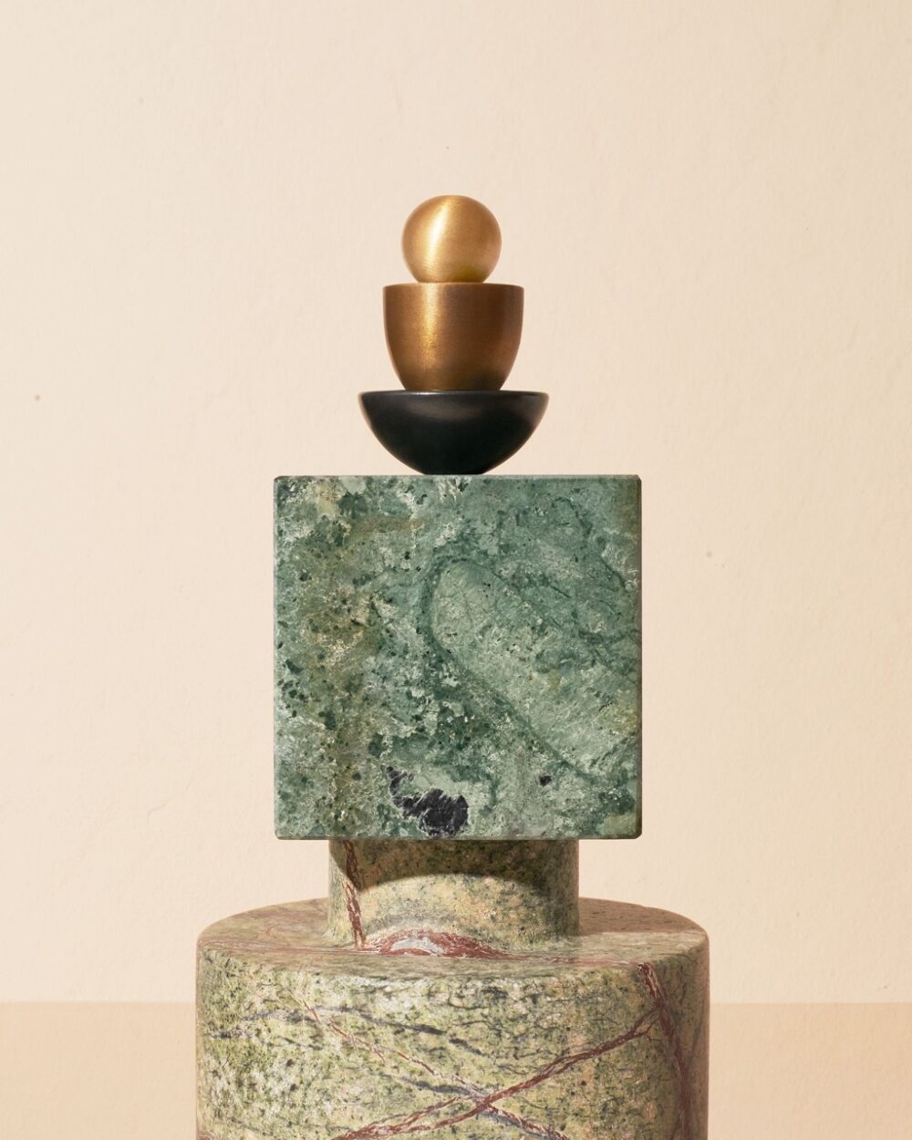 Bodha Ritual Incense Holder - Plinth: Solid Brass Burner for Tranquil Spaces.