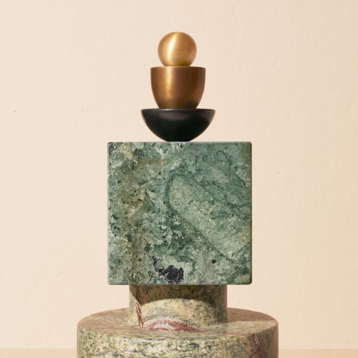 Bodha Ritual Incense Holder - Plinth: Solid Brass Burner for Tranquil Spaces.