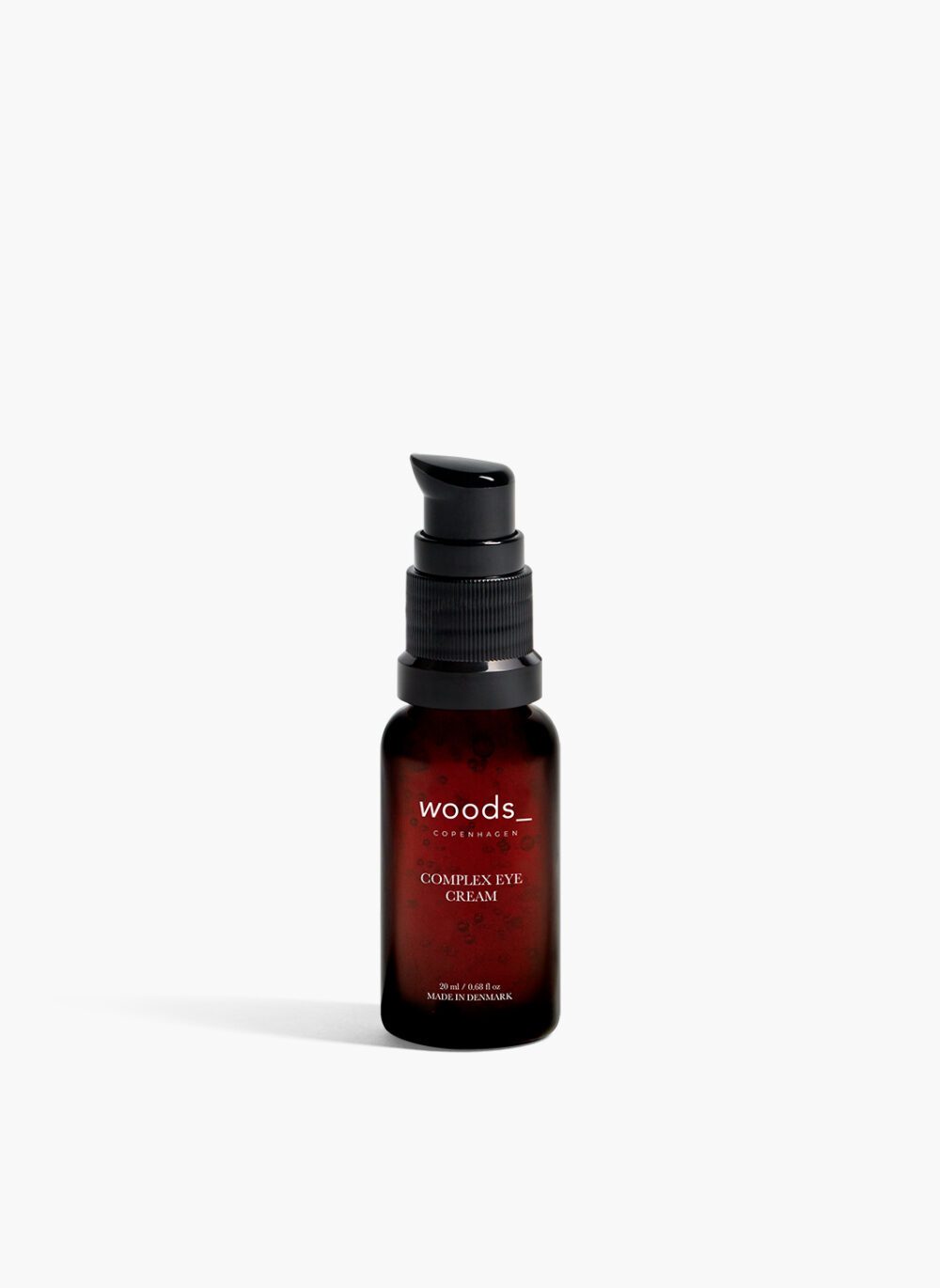 Woods Copenhagen Complex Eye Cream - 20ml tube, line-smoothing and hydrating for all skin types.