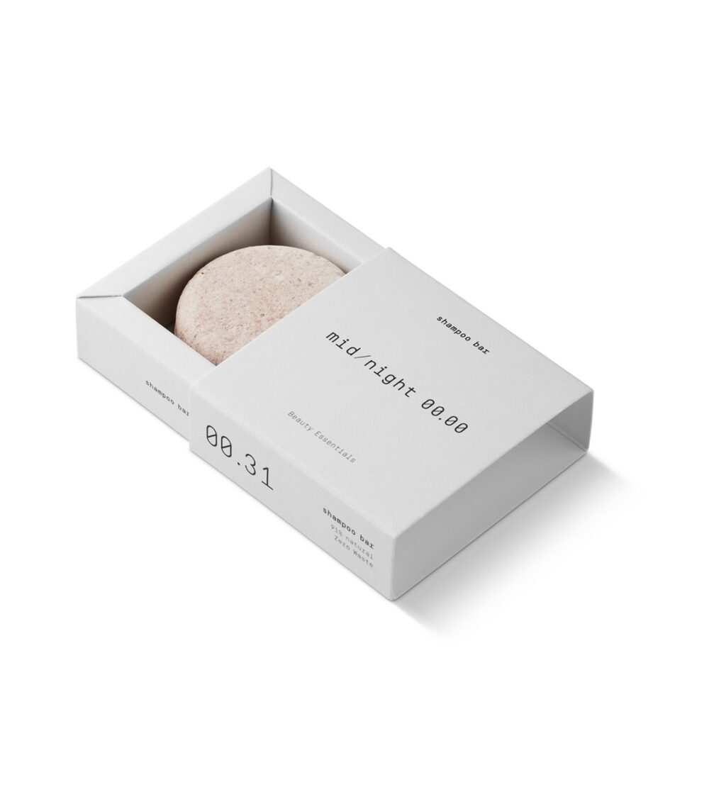 Shampoo Bar 00.31: Sulfate and paraben-free shampoo bar designed for all hair types, with rosemary leaf oil, oryza sativa oil, and moringa seed oil.